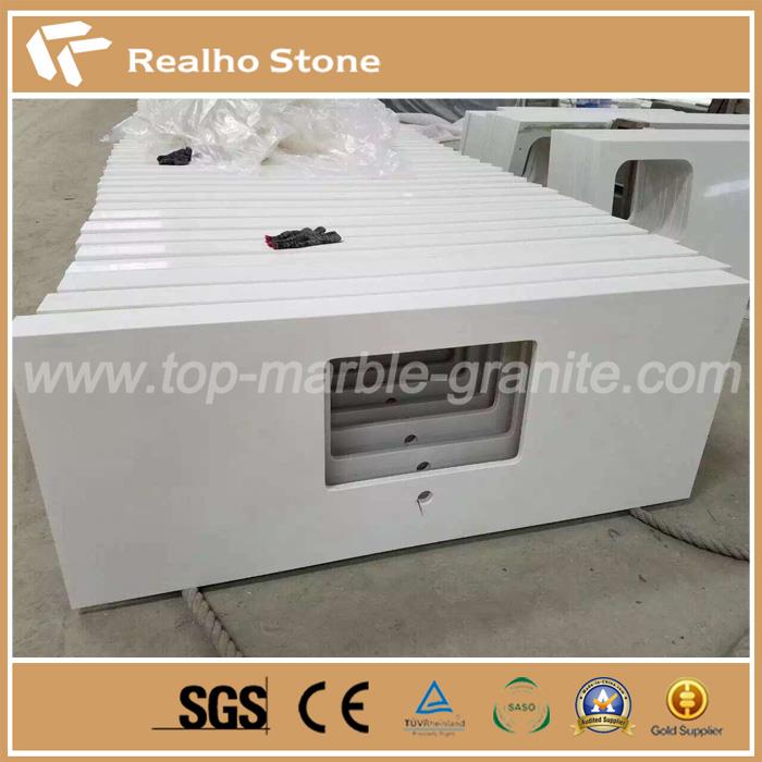 Čisto beli kvarcni vrhovi od topova Pure white Quartz Vanity tops