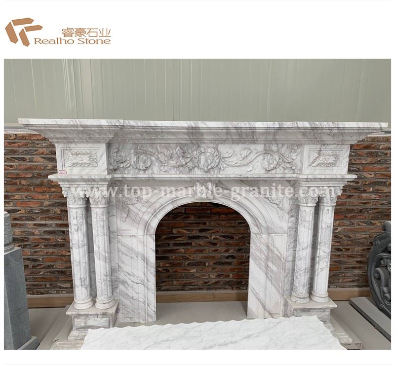 White Marble Fireplace