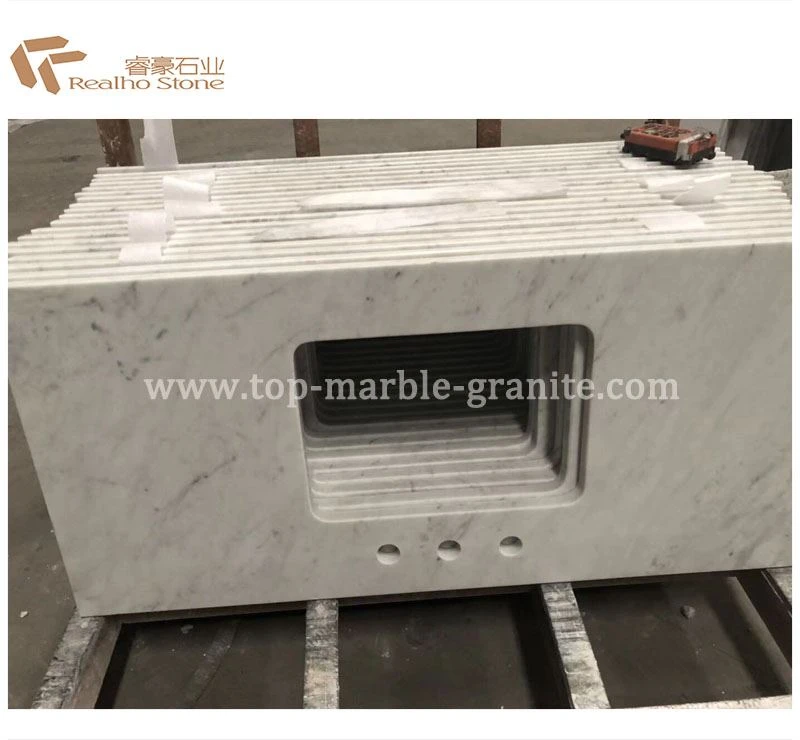 white marble countertops
