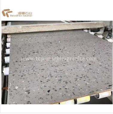 Polished Light Grey Terrazzo Slabs
