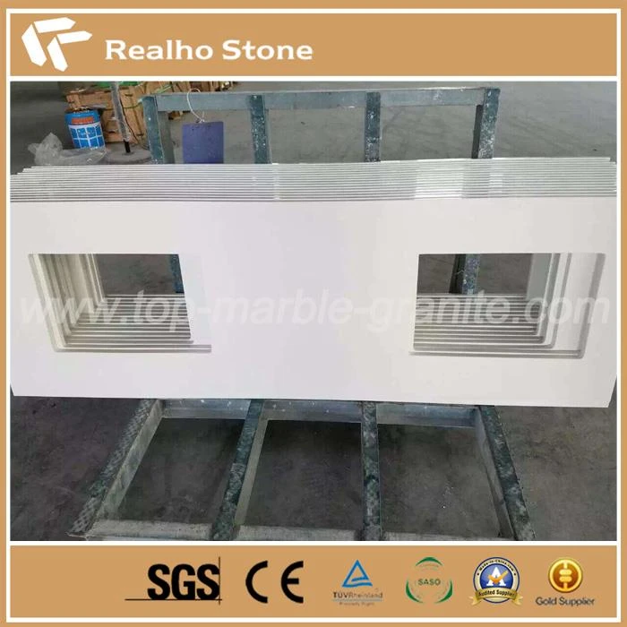 Pure Polar White Quartz Kitchen Countertops