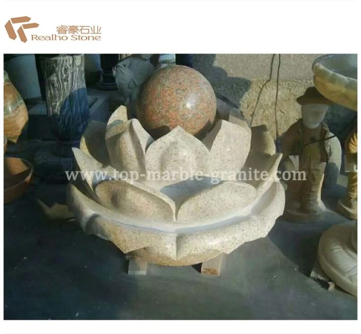 Indoor Black Marble Rolling Fountain Ball