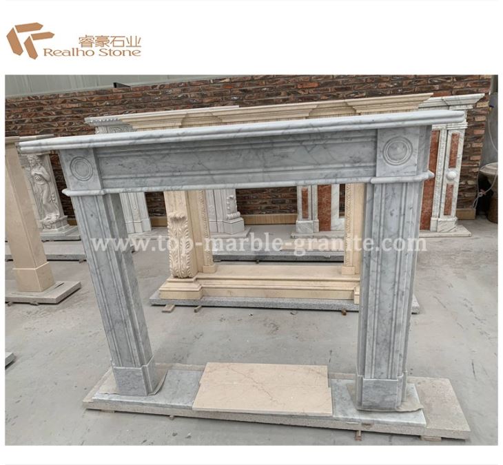 Stone Marble Fireplace Mantel Design
