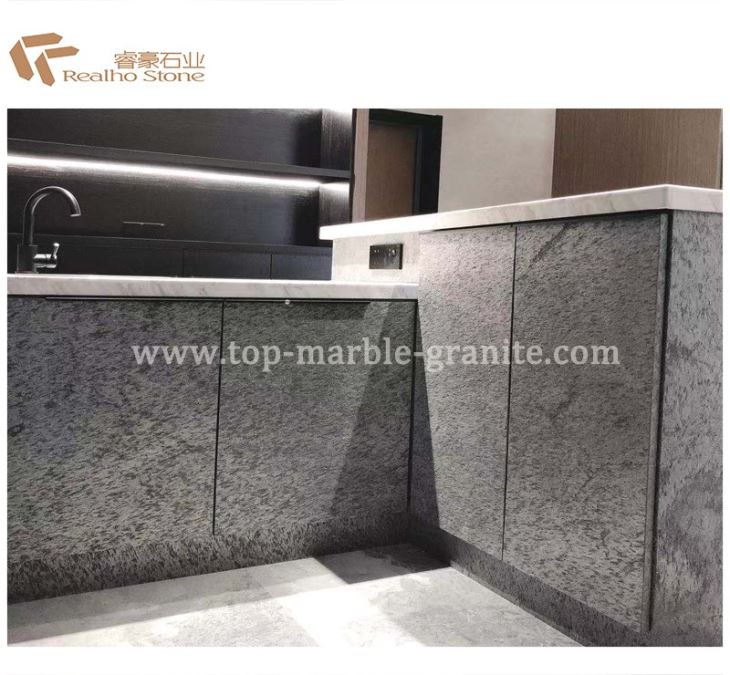 Stone veneer for cabinets