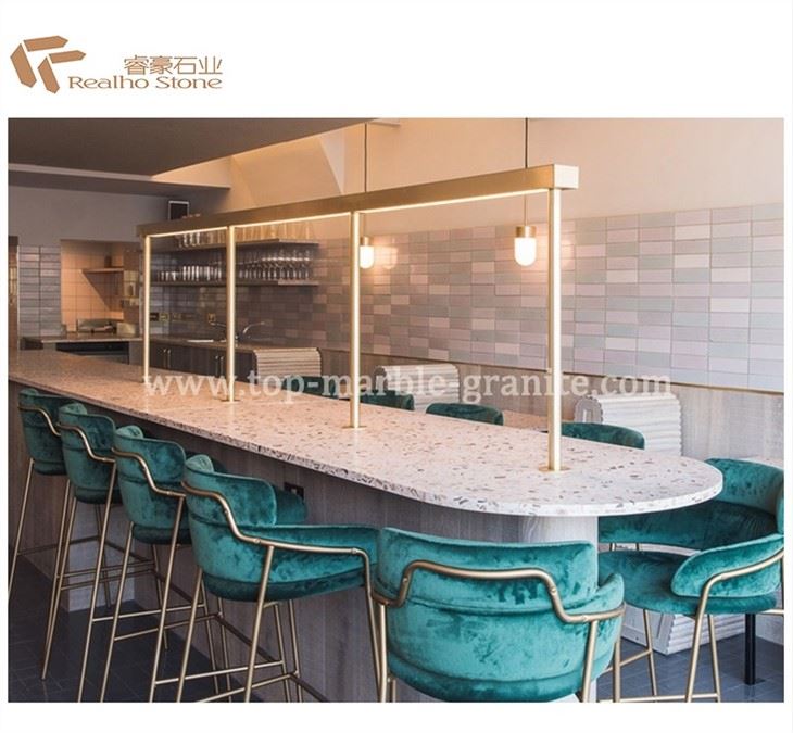 Multicolor terrazzo dining table