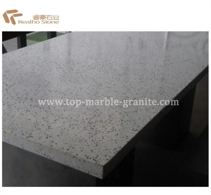 white terrazzo dining table