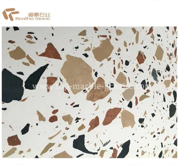 Terrazzo with glass flakes